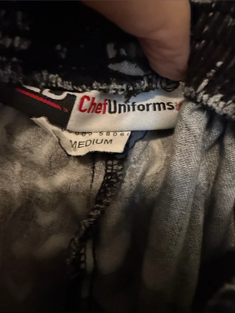 Black Dragon Print Chef Pants